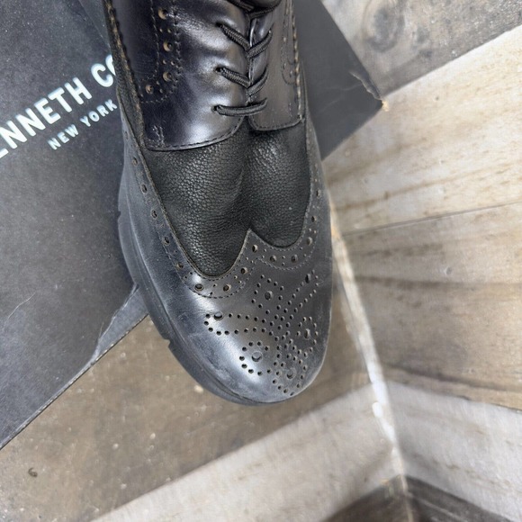 Kenneth Cole Mens Trent Black Wingtip‎ Dress Shoes Size 11 main image 5